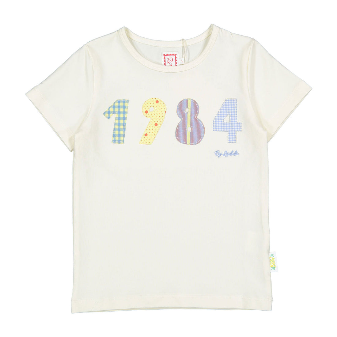 1984 White Patchwork Blue Tee