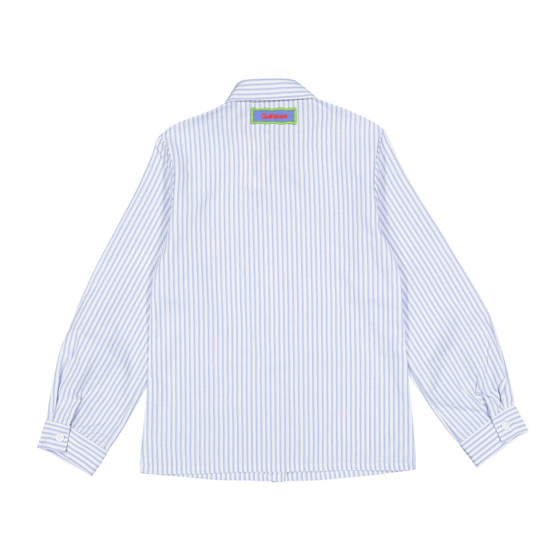 Clubhouse Blue Striped Embroidered Blouse