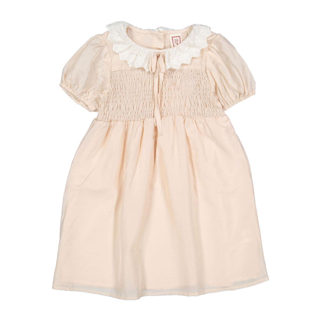 1984 Light Pink Smocked Dress