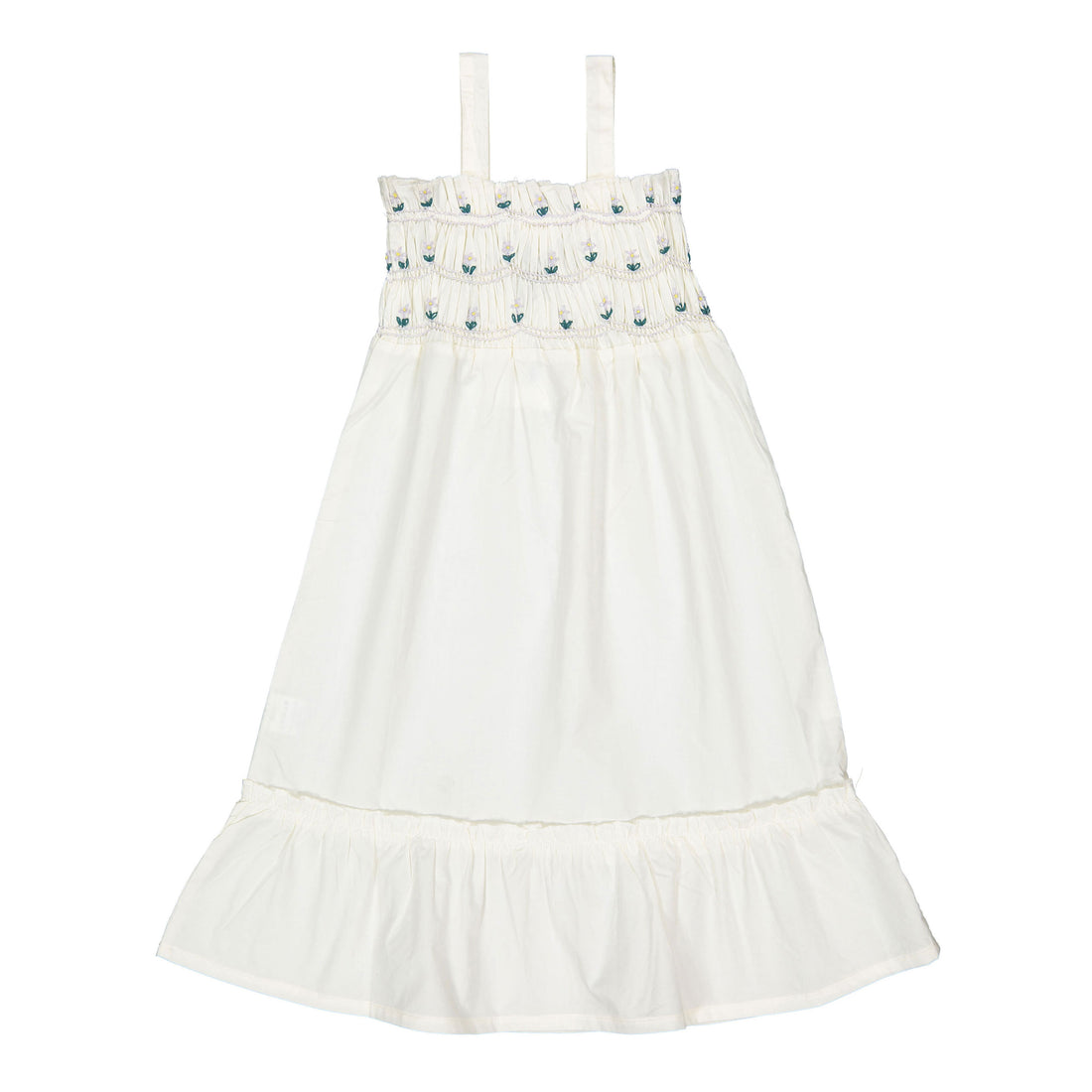 L by Ladida Cream Embroidered Maxi Dress