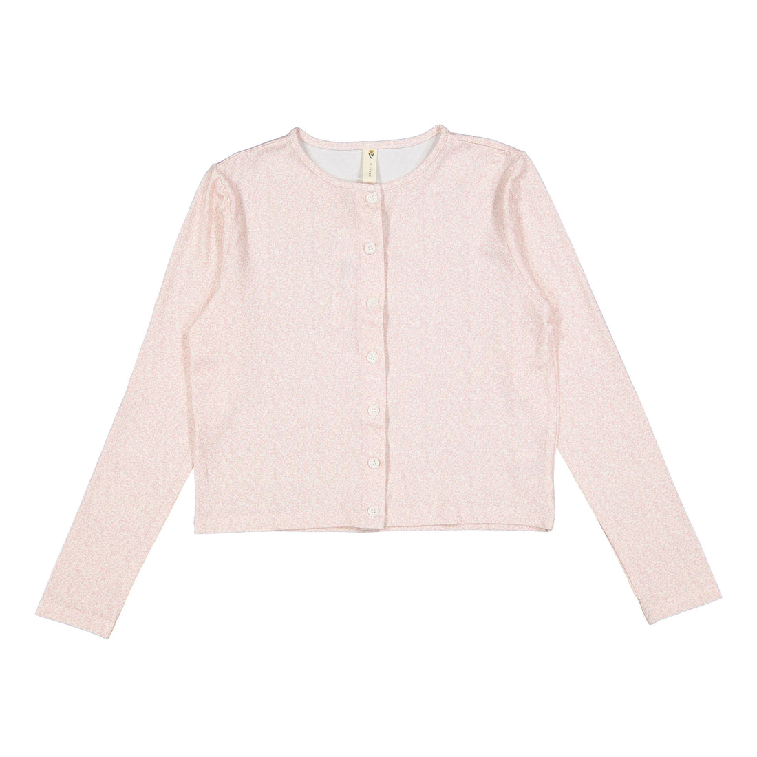 Ava and Lu Pink Tiny Bud Cardigan + Tank Set
