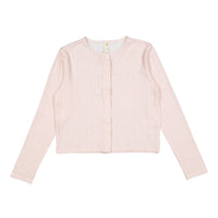 Ava and Lu Pink Tiny Bud Cardigan + Tank Set