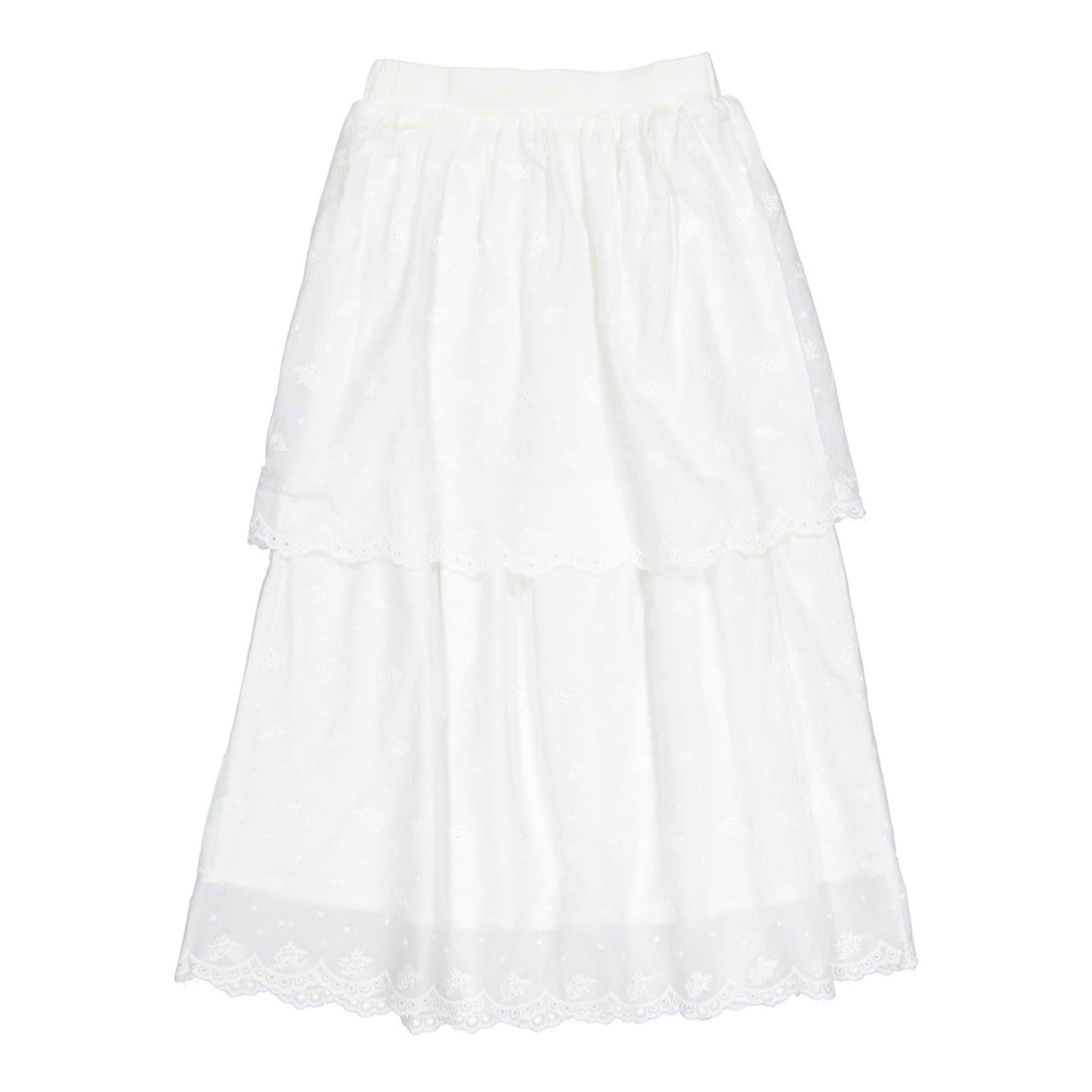 Clubhouse Cream Layered Skirt