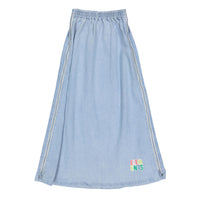 Elements Light Denim Mock Zip Skirt