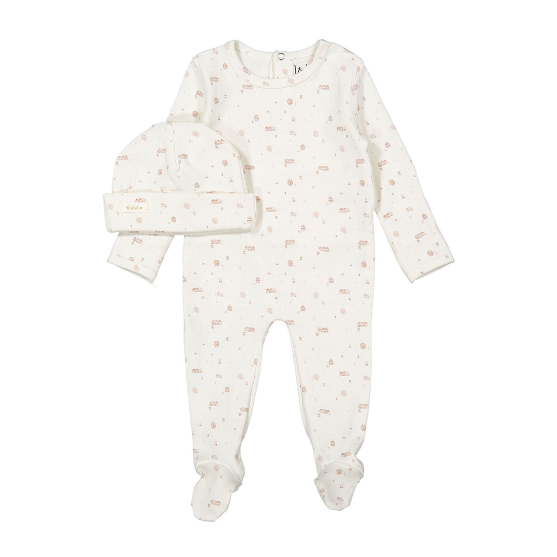 Ladida Layette Caramel Park Romper + Hat