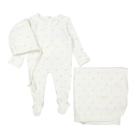 Ladida Layette Pink Duckling Romper + Bonnet + Blanket