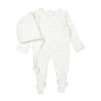 Ladida Layette Pink Duckling Romper + Bonnet