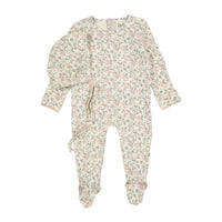 Ladida Layette Pink Garden Romper + Bonnet