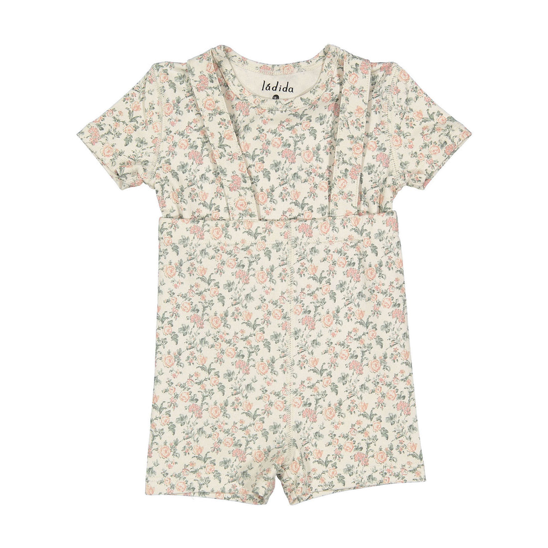 Ladida Layette Pink Garden Suspender Set