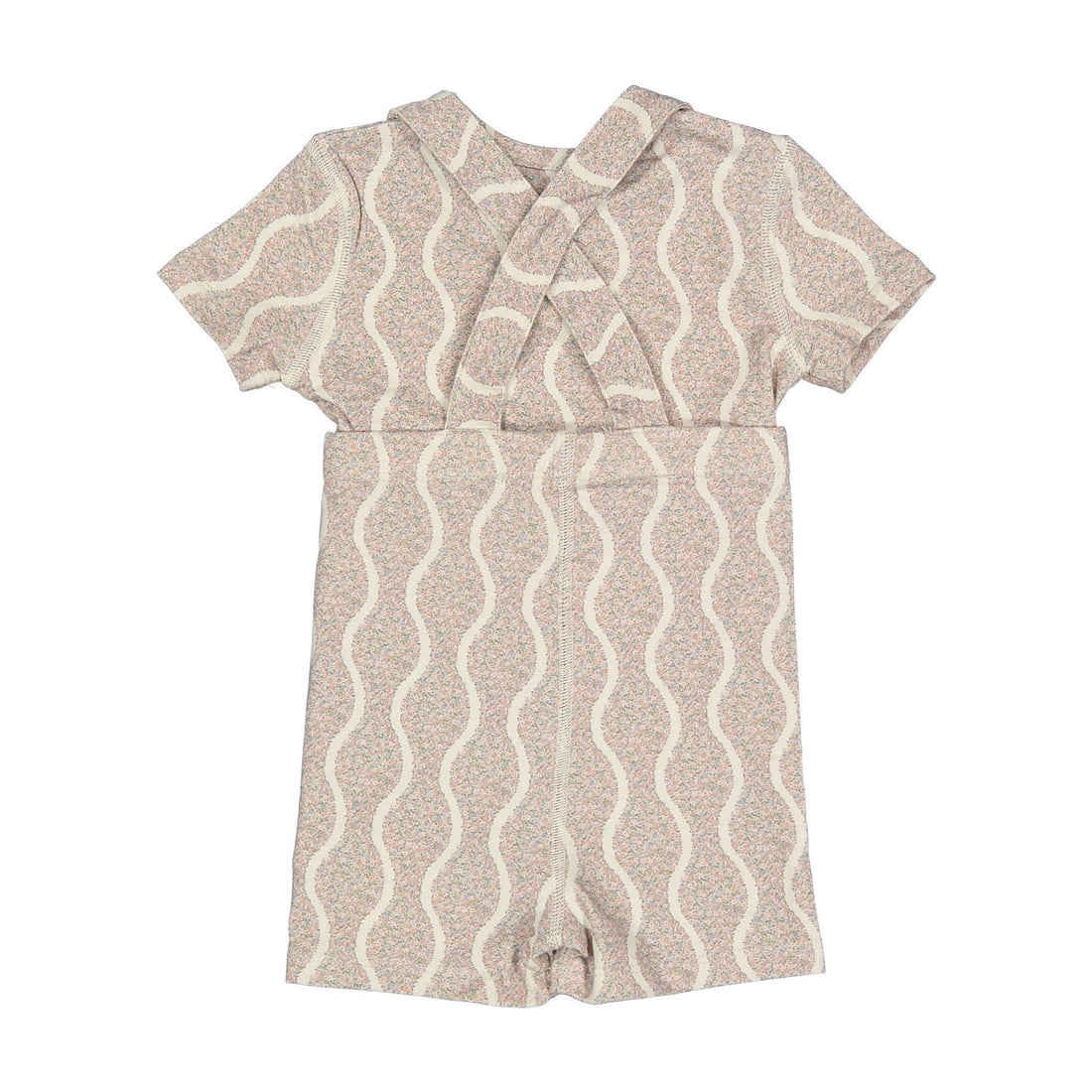 Ladida Layette Pink Wave Suspender Set