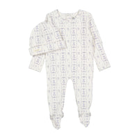 Ladida Layette Blue Teddy Romper + Hat