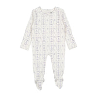 Ladida Layette Blue Teddy Romper