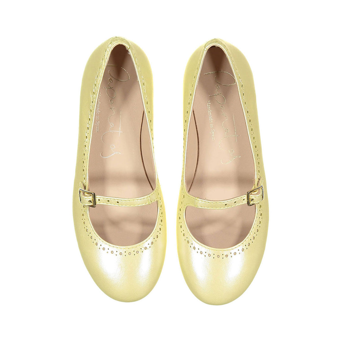 Papanatas Lemon Buckle Strap Mary Janes