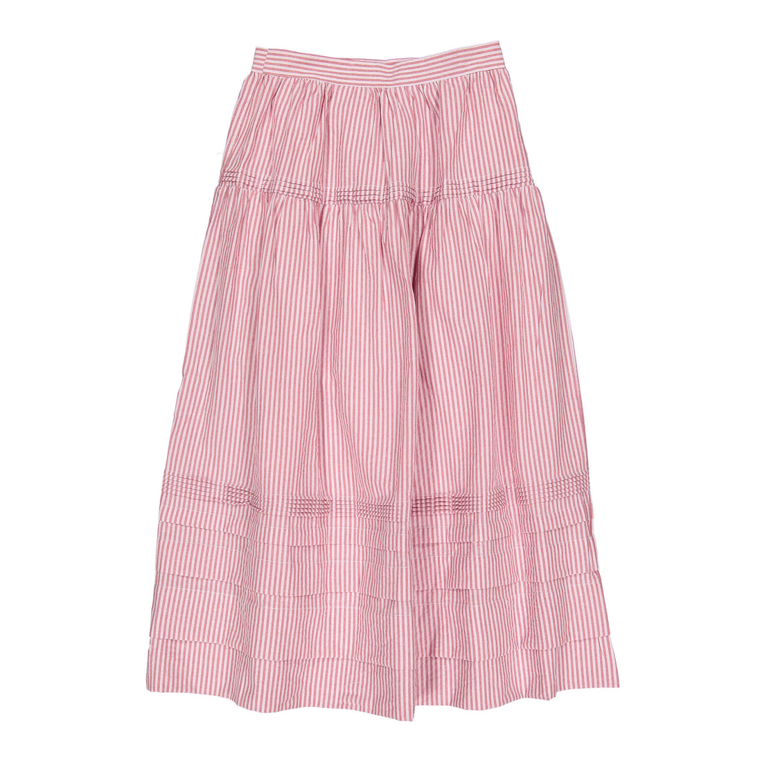 Clubhouse Red Striped Maxi Skirt