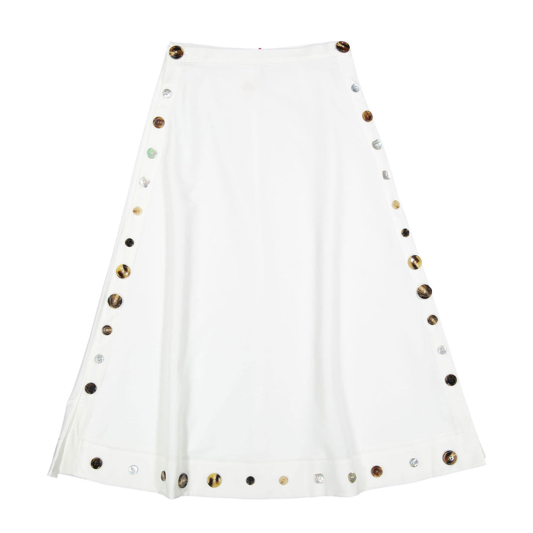 Clubhouse Ivory Button Skirt