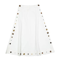 Clubhouse Ivory Button Skirt
