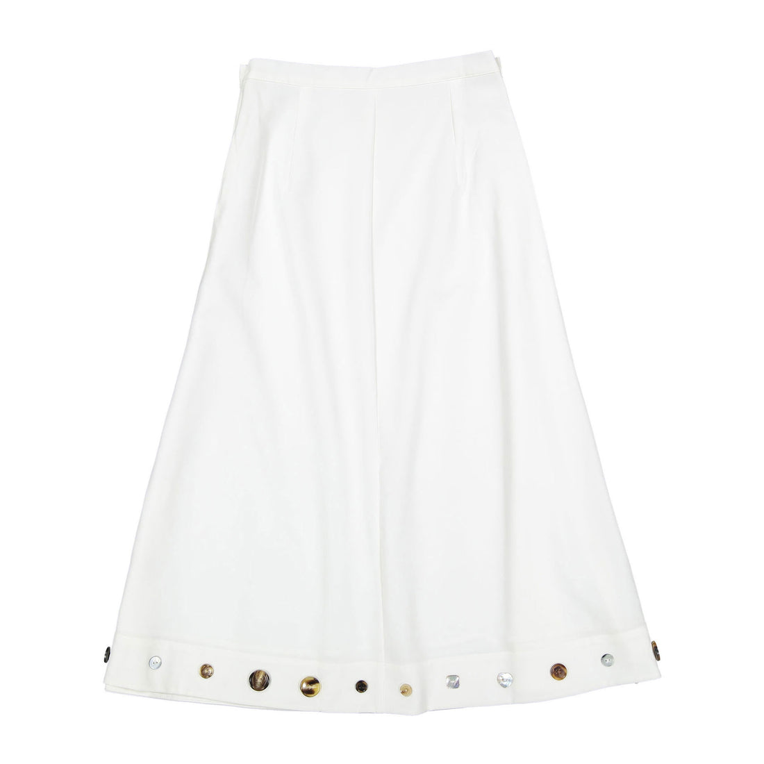 Clubhouse Ivory Button Skirt