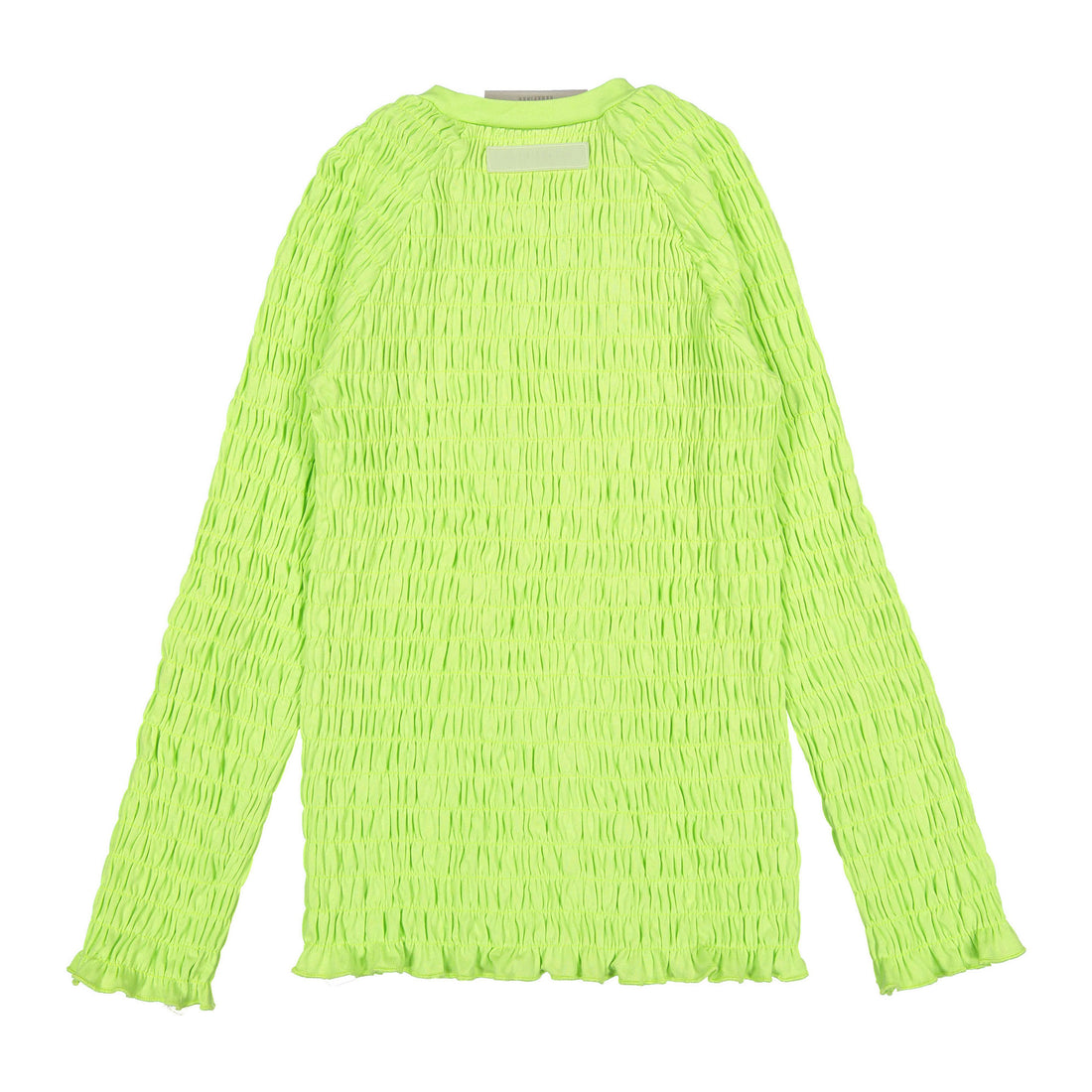 Elements Neon Yellow Ruched Puff Logo Tee