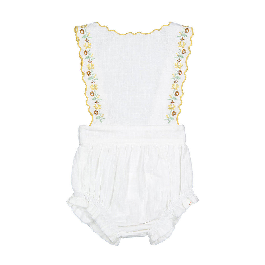 The Little Poets Ecru Embroidered Details Frida Romper