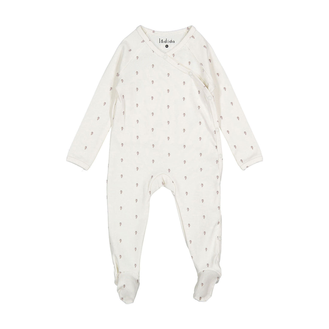 Ladida Layette Green Tiny Rose Romper
