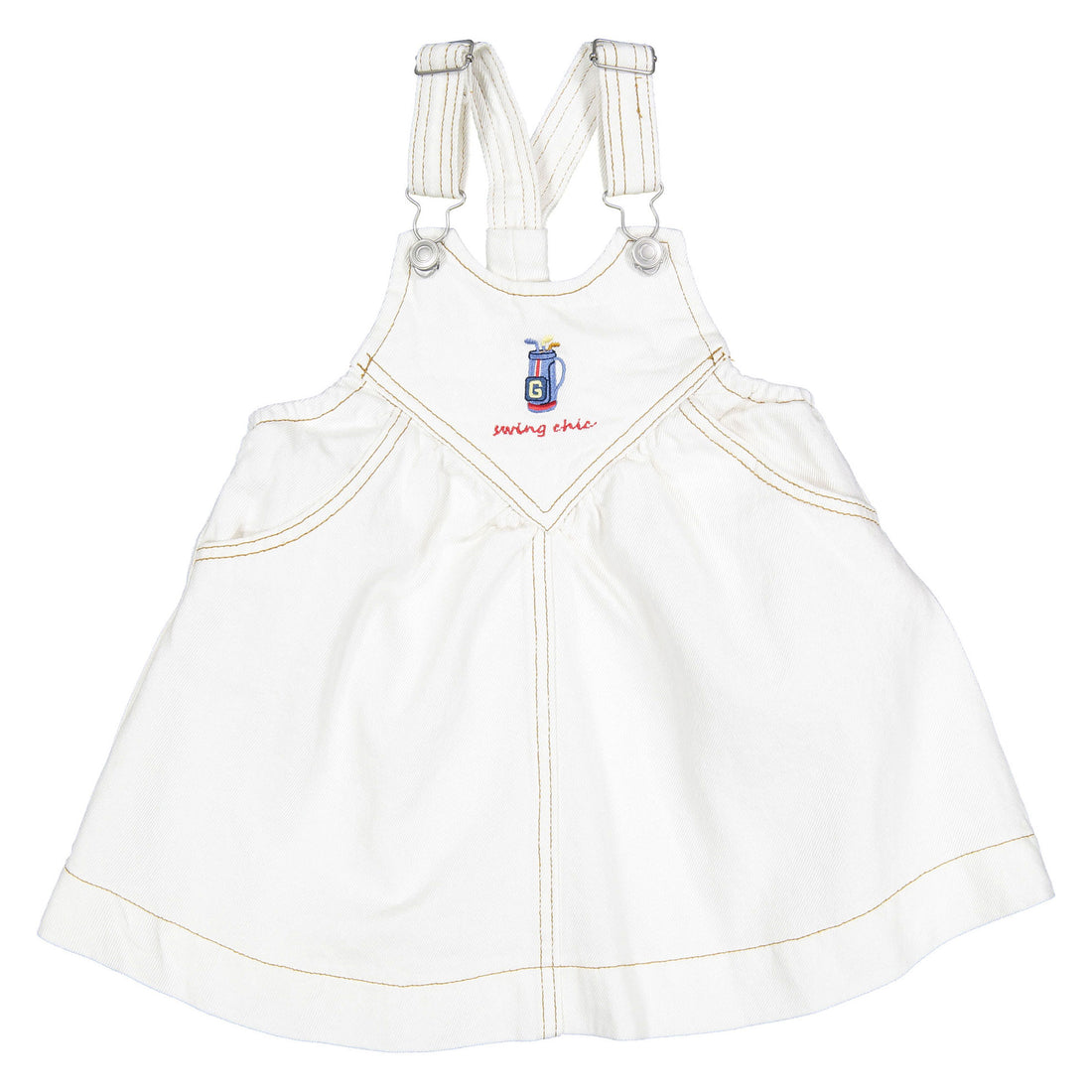 Calla Lili  White Pinafore Golf Dress
