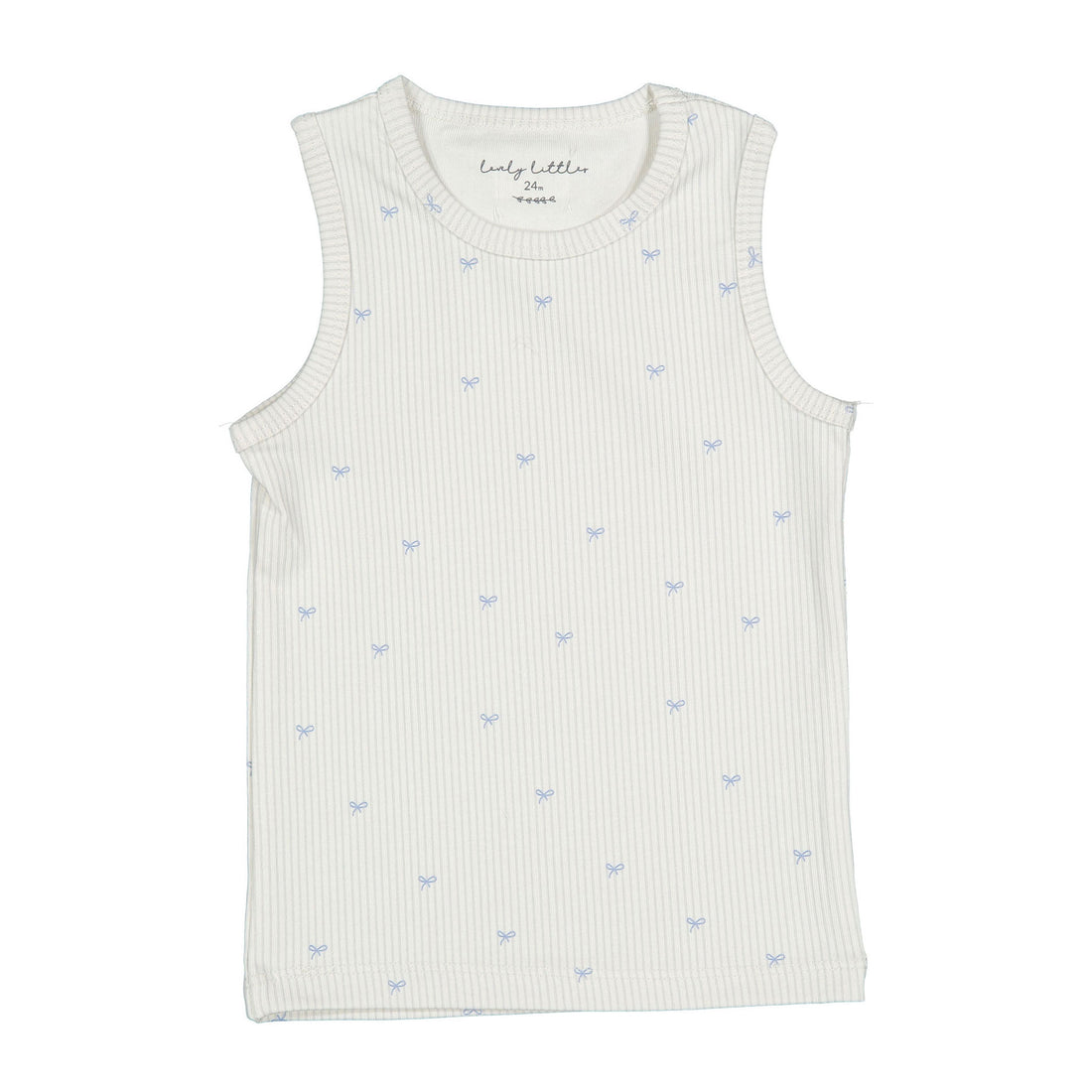 Lovely Littles The Printed Tank - Blue Bow