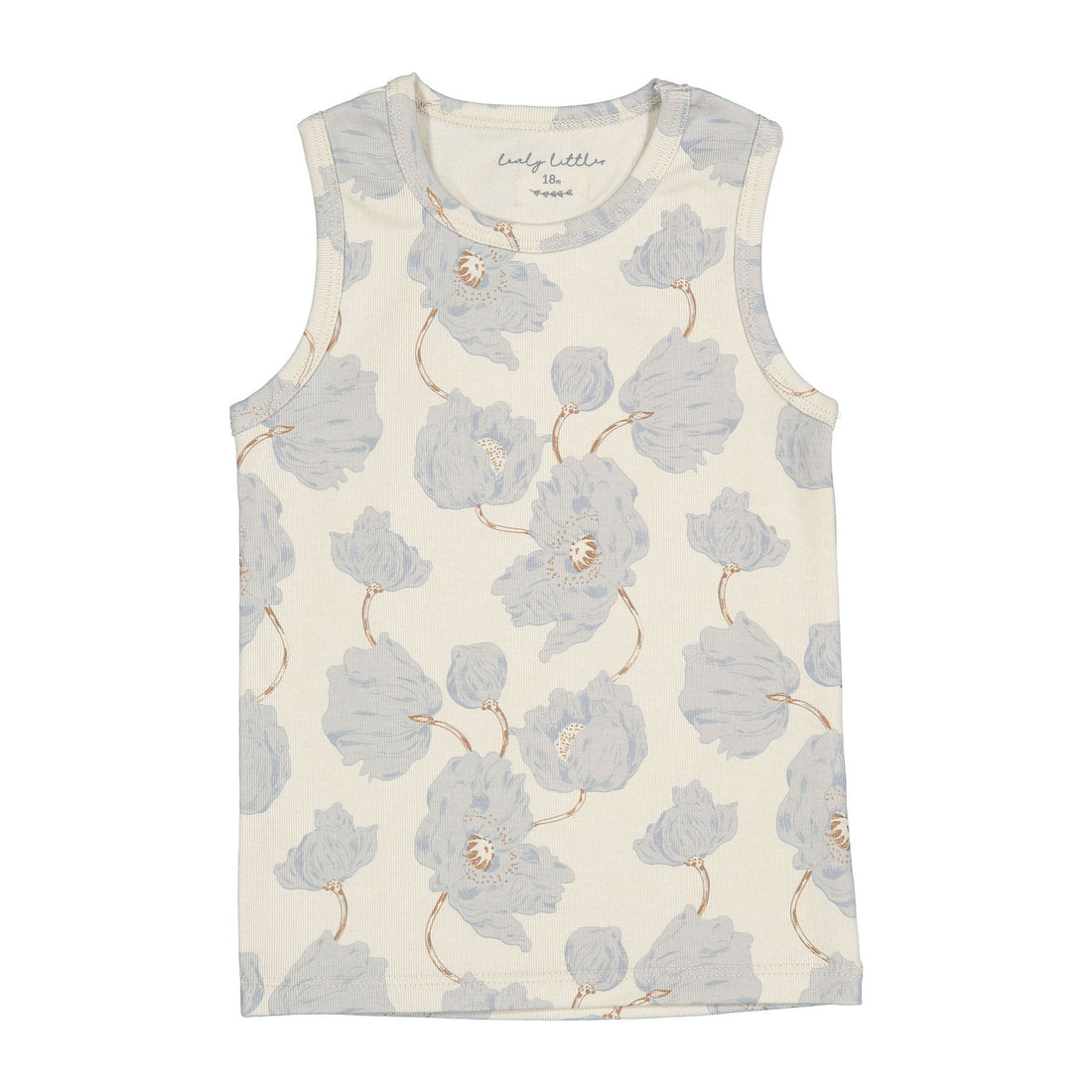 Lovely Littles The Printed Tank - Camellia Pointelle