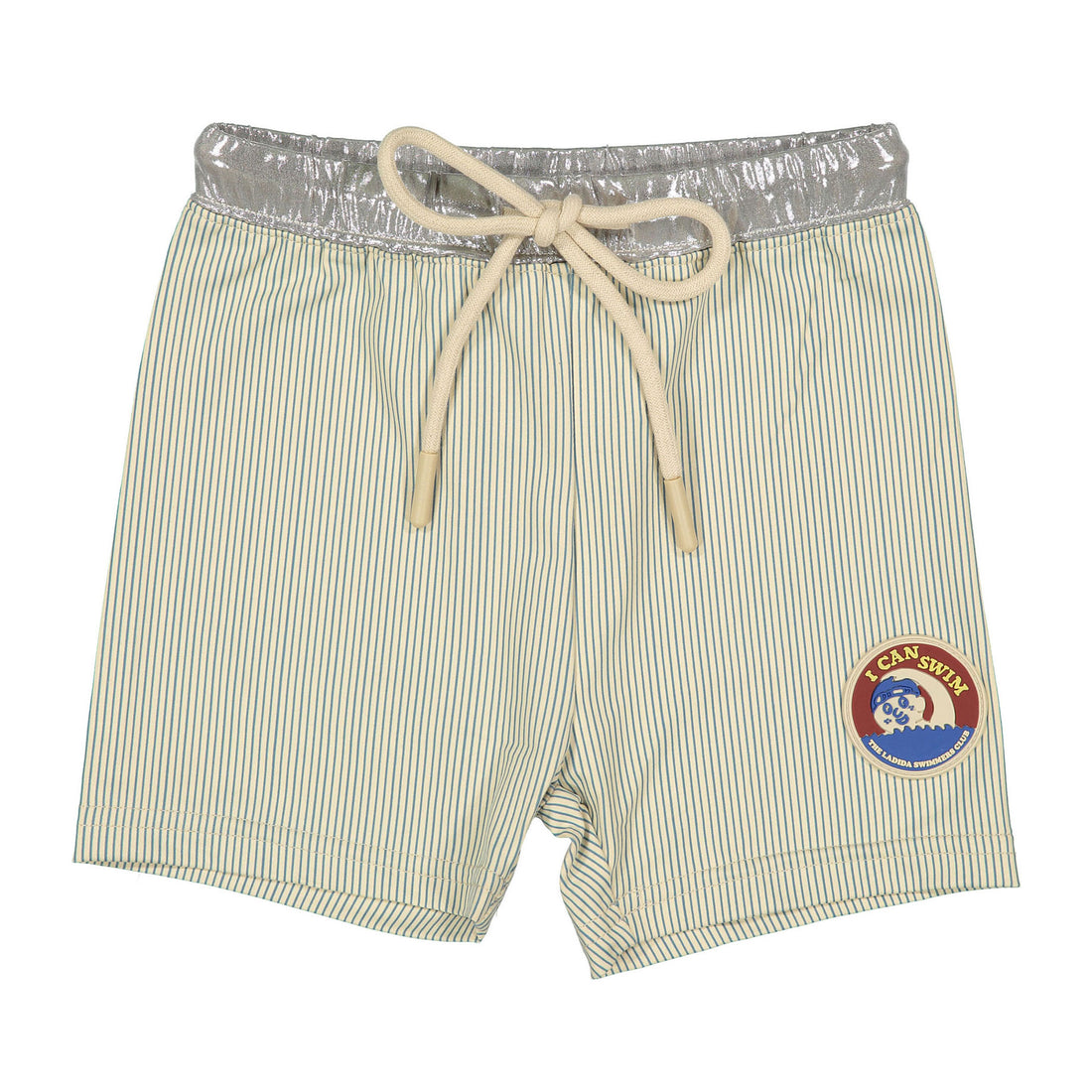 L by Ladida Blue Striped Swim Trunks