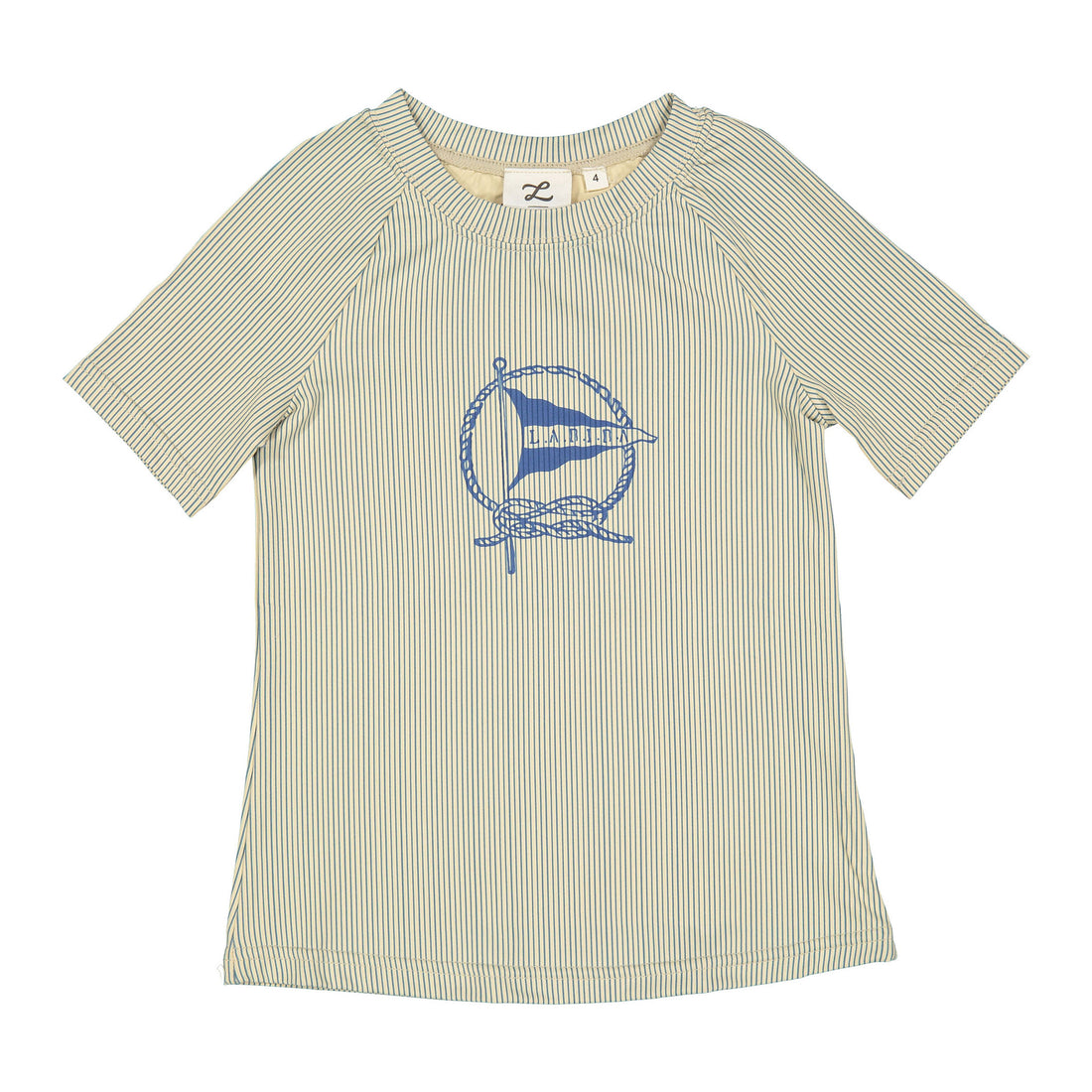 L by Ladida Blue Striped Rash Guard