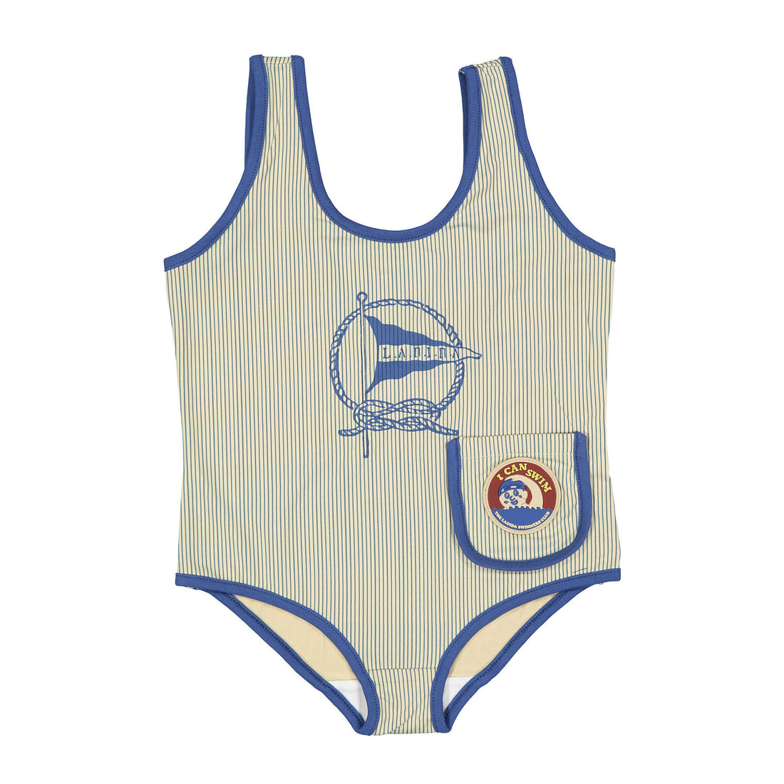 L by Ladida Blue Striped Swimsuit