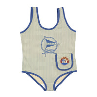 L by Ladida Blue Striped Swimsuit