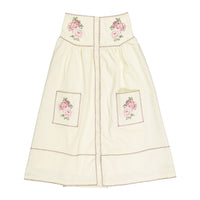 Clubhouse Cream Embroidered Maxi Skirt