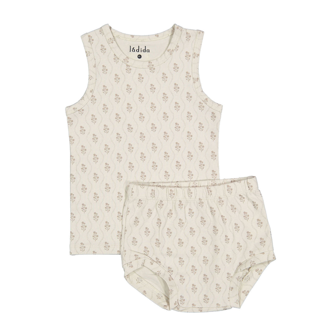 Ladida Layette Taupe Tapestry Bloomer Set