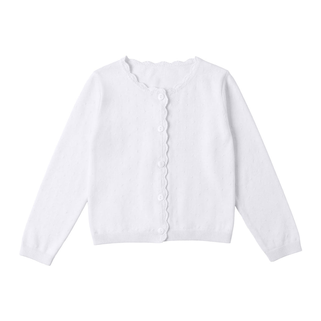 Calla Lili  White Pointelle Cardigan