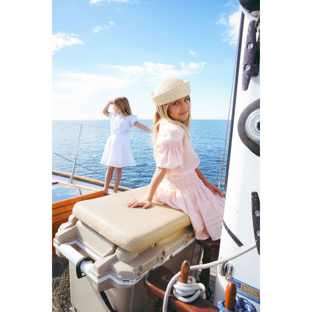 Calla Lili  Pink Linen Skirt