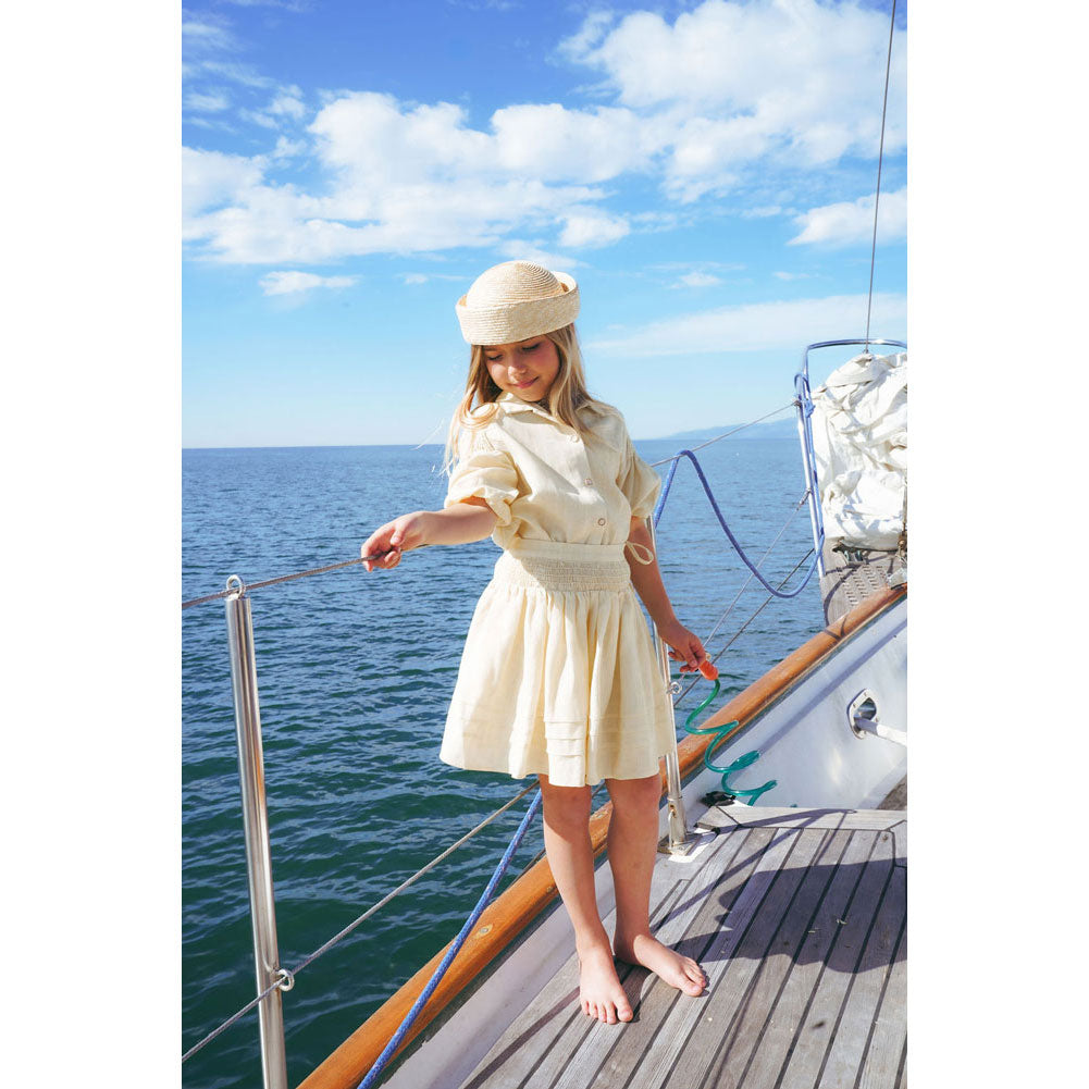 Calla Lili  Yellow Linen Skirt