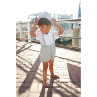 Calla Lili  Blue Sage Linen Romper
