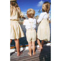 Calla Lili  Yellow Suspenders Shorts