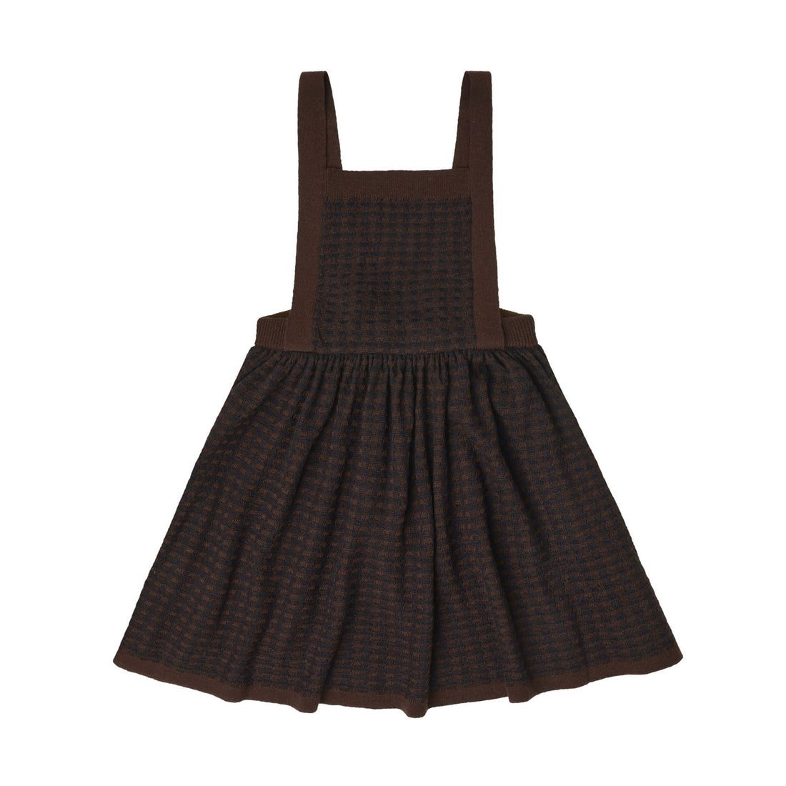 FUB Mocca/Dark Navy Checked Spencer Dress
