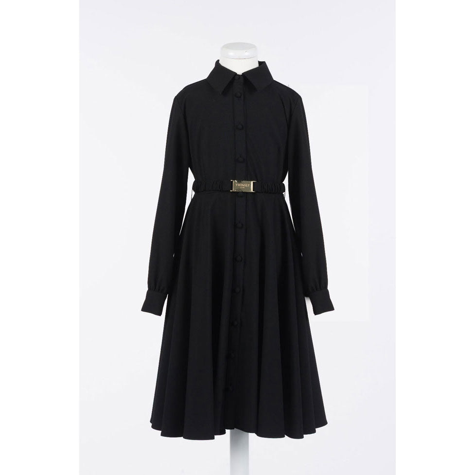 Twinset Black Flannel Long Dress