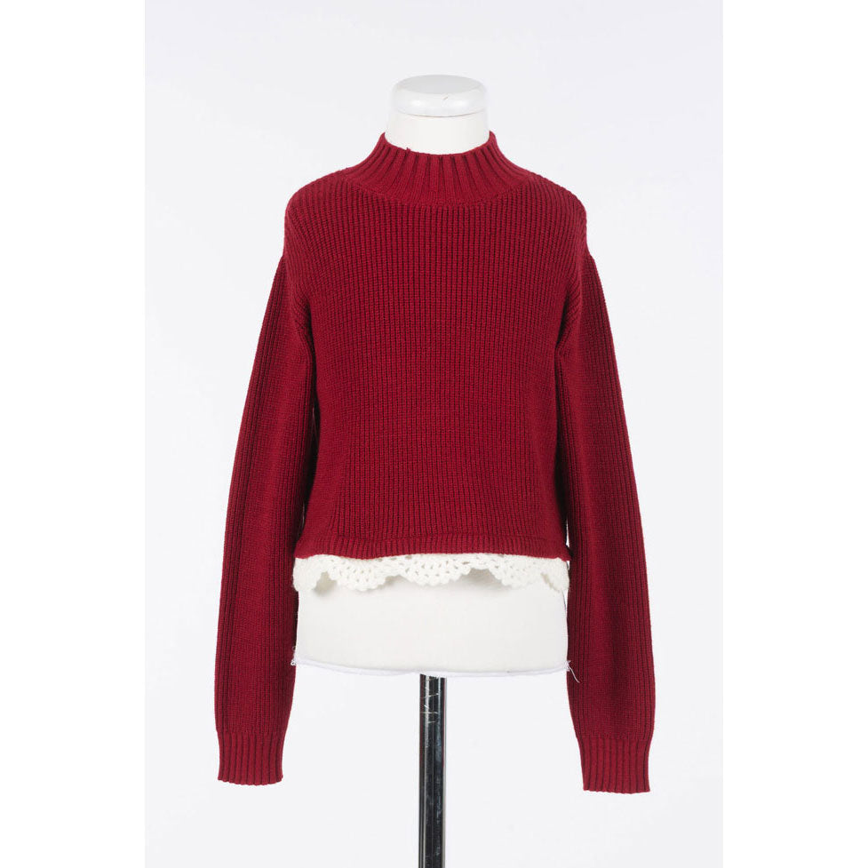 Twinset Red Ruby/Trimming Neve Turtleneck