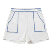 Calla Lili  White/Blue Bermuda Shorts