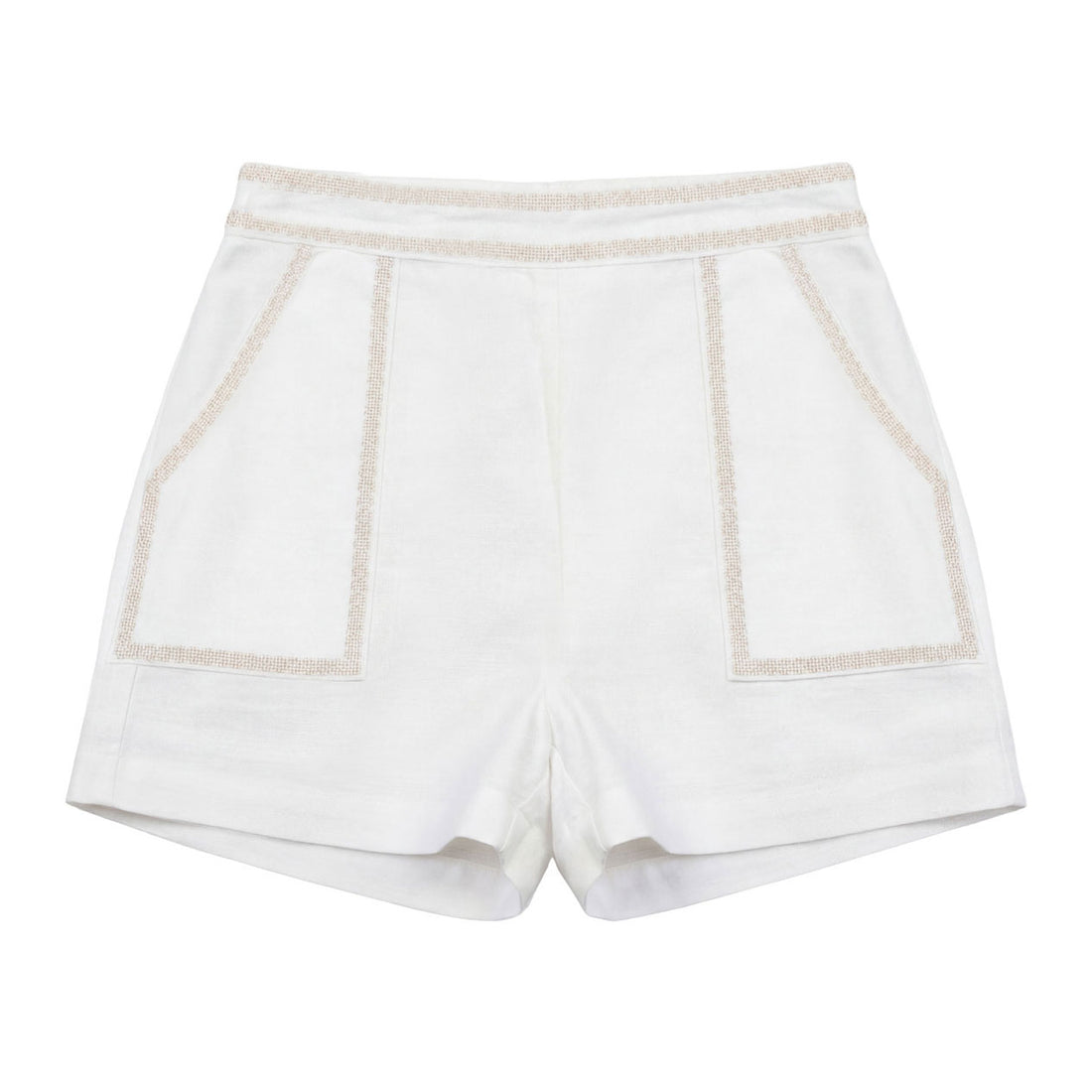 Calla Lili  White/Sand Bermuda Shorts