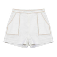 Calla Lili  White/Sand Bermuda Shorts