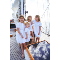 Calla Lili  White/Blue Bermuda Shorts