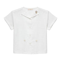 Calla Lili  White/Sand Linen House Shirt