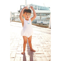 Calla Lili  White Linen House Romper