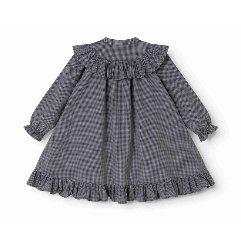MarMar Copenhagen Pigeon Blue Check Dalina Dress
