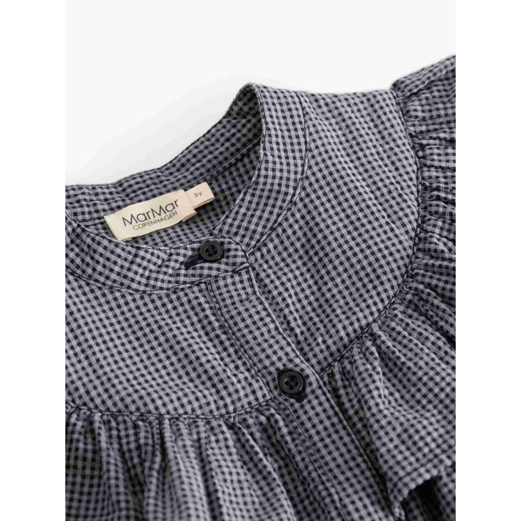 MarMar Copenhagen Pigeon Blue Check Dalina Dress