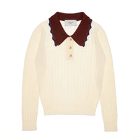 Paade Mode  White Harriet Lace Wool Polo